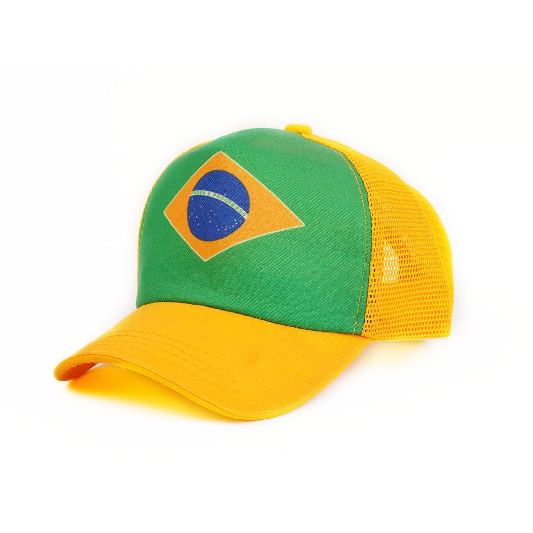 iWEAR Brazil cap with adjustable strap and embroidered Brazil logo, stylish casual headwear for warm weather.