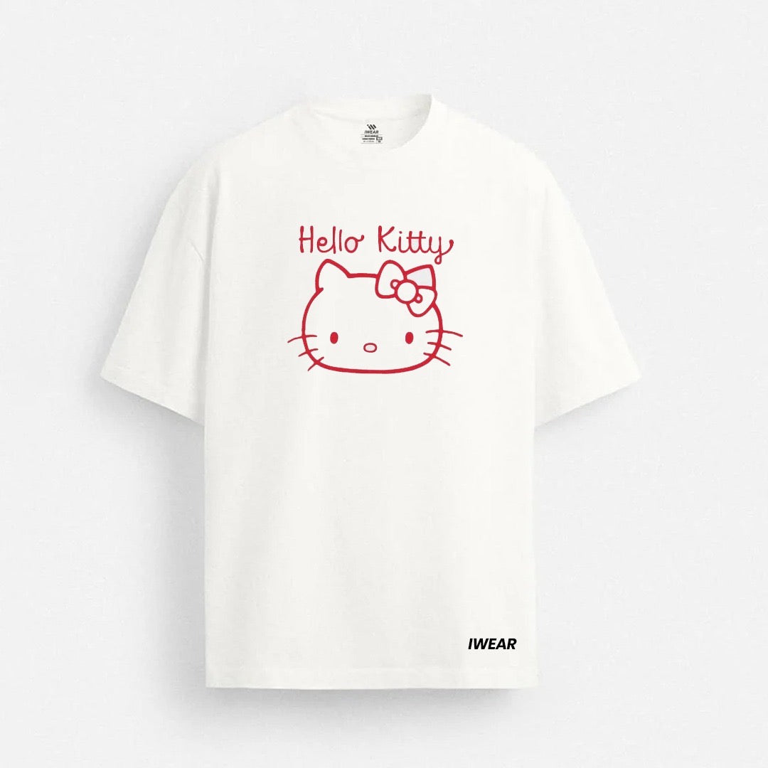 Hello Kitty oversized tee by iWear featuring a cute Hello Kitty graphic on soft, comfortable fabric.