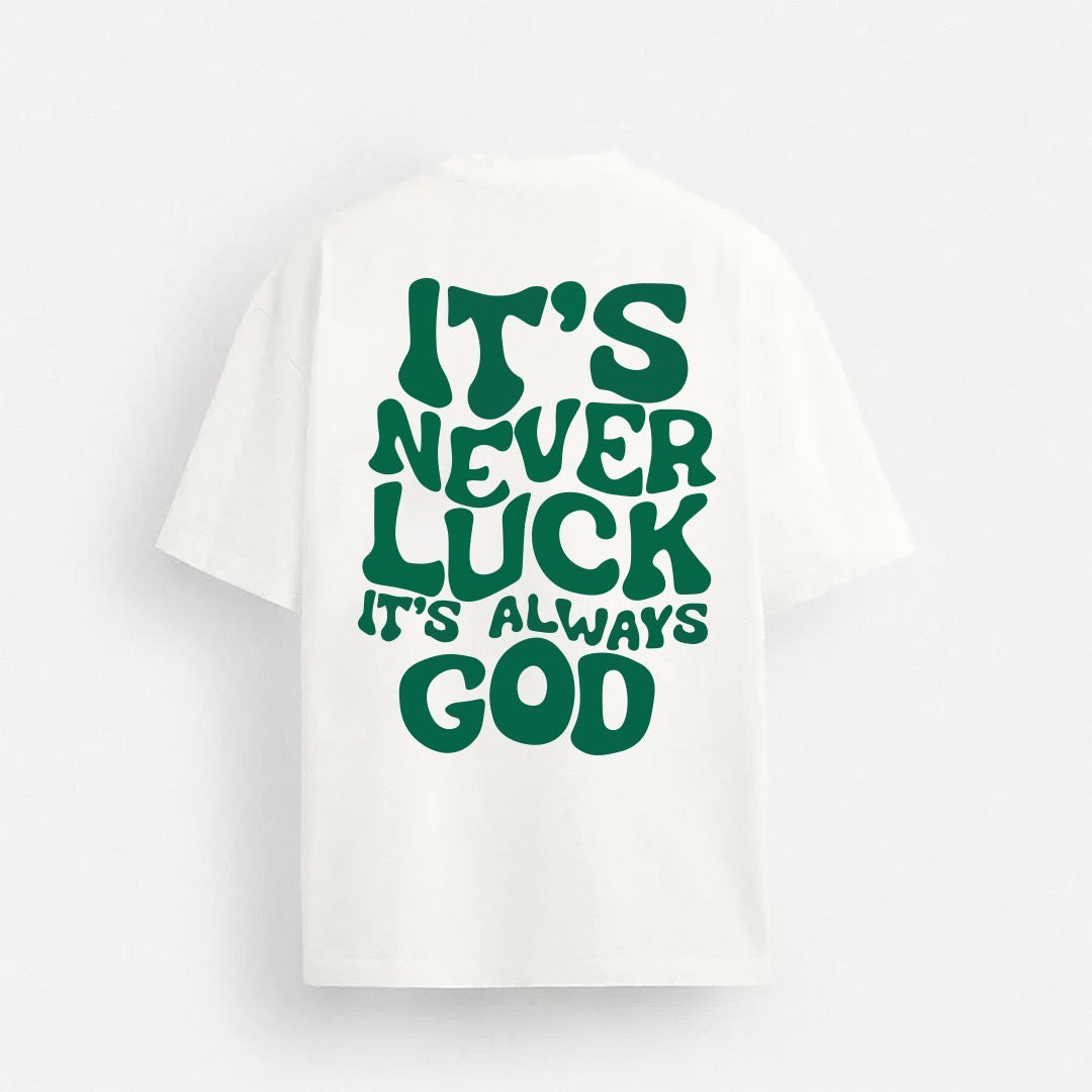 It’s Always God drop shoulder t-shirt by iWEAR, featuring a relaxed fit with a subtle graphic design on soft fabric.