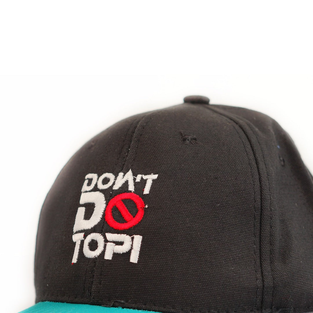 iWEAR Don't Do Topi cap with adjustable strap, casual style, black fabric, front embroidered design, lightweight and comfortable.