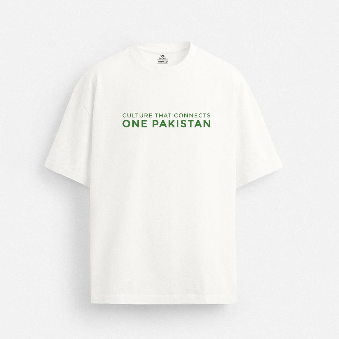 One Pakistan – Cultural Map Drop Shoulder Tee