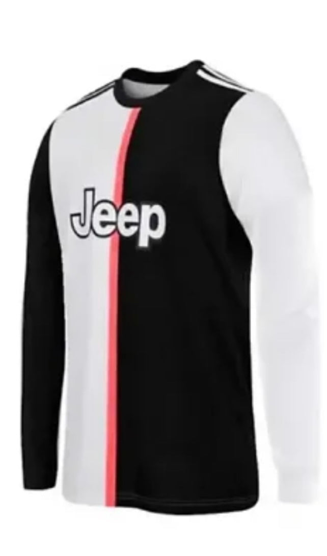 Juventus 19/20 Season Home Jersey, Full Sleeve with Ronaldo’s Name and Number on the Back.