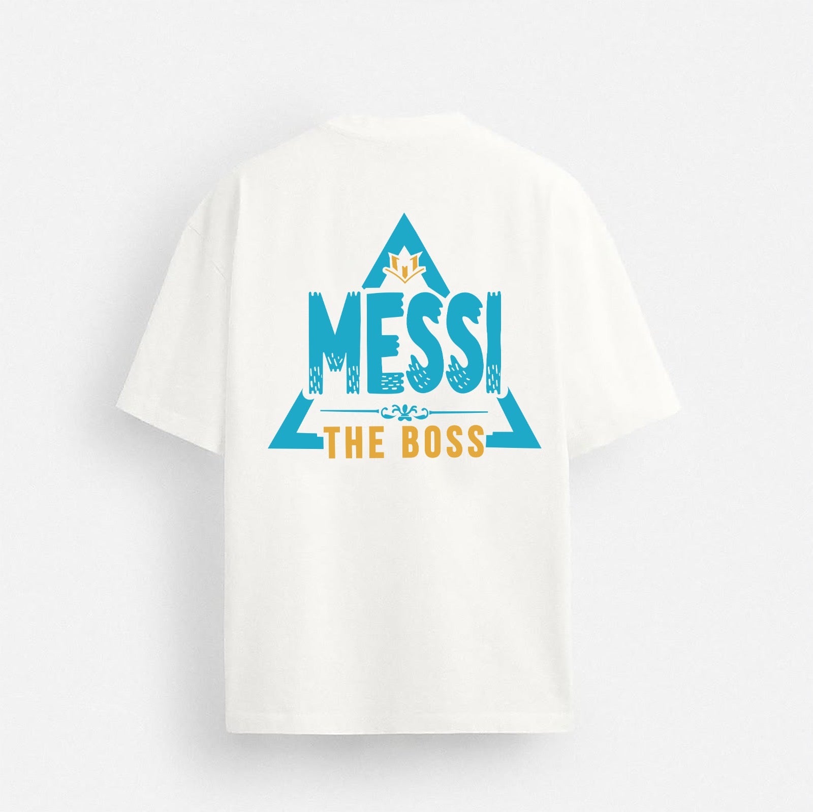 Messi-inspired The Boss t-shirt by theiwear, featuring bold graphic design on comfortable fabric.